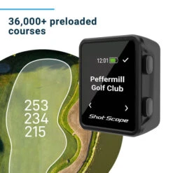 Shot Scope PRO LX+ Laser, GPS & Shot Tracking -Best Golf Shop 403440 Orange Shot Scope PRO LX Rangefinder 7