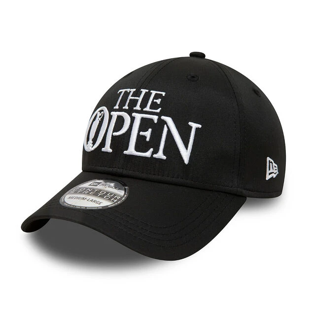 New Era Men's Quill Tech 39Thirty The Open Golf Cap New Era Men's Quill Tech 39Thirty The Open Golf Cap -Best Golf Shop 403898 black 1