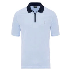 GOLFINO Men's Biarritz Golf Polo Shirt -Best Golf Shop 404218 PaleBlue GOLFINO Biarritz Polo Shirt 1