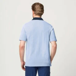GOLFINO Men's Biarritz Golf Polo Shirt -Best Golf Shop 404218 PaleBlue GOLFINO Biarritz Polo Shirt 4