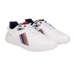 Benross Men's Dynamo Waterproof Spikeless Golf Shoes -Best Golf Shop 404258 white navy red benross dynamo shoes 3