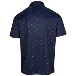 Greg Norman Men's ML75 Microlux Pin Flag Print Golf Polo Shirt 3 Greg Norman Men's ML75 Microlux Pin Flag Print Golf Polo Shirt -Best Golf Shop 404524 Navy Greg Norman Mens ML75 Microlux Pin Flag Print Polo Shirt 2