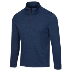 Greg Norman Men's Utility Half Zip Golf Midlayer -Best Golf Shop 405208 Navy Greg Norman Mens Utility Quarter Zip Midlayer 1