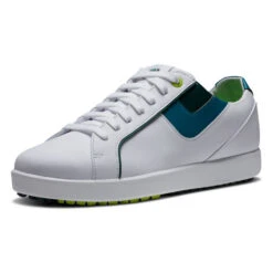 FootJoy Ladies Links Spikeless Golf Shoes -Best Golf Shop 406037 White Green Blue FootJoy Ladies Links Shoes 4