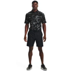 Under Armour Men's Iso-Chill Charged Camo Golf Polo Shirt -Best Golf Shop 407574 Black Grey Black Under Armour Mens Iso Chill Charged Camo Golf Polo Shirt 4