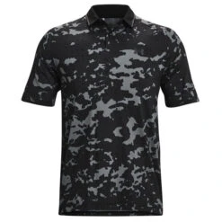 Under Armour Men's Iso-Chill Charged Camo Golf Polo Shirt -Best Golf Shop 407574 Black Grey Black Under Armour Mens Iso Chill Charged Camo Golf Polo Shirt 5