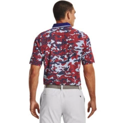 Under Armour Men's Iso-Chill Charged Camo Golf Polo Shirt -Best Golf Shop 407574 OxfordBlue BauhausBlue Under Armour Mens Iso Chill Charged Camo Golf Polo Shirt 2