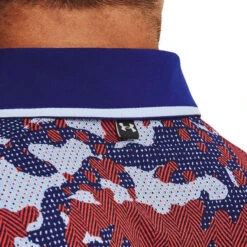 Under Armour Men's Iso-Chill Charged Camo Golf Polo Shirt -Best Golf Shop 407574 OxfordBlue BauhausBlue Under Armour Mens Iso Chill Charged Camo Golf Polo Shirt 3