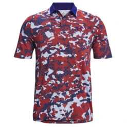 Under Armour Men's Iso-Chill Charged Camo Golf Polo Shirt -Best Golf Shop 407574 OxfordBlue BauhausBlue Under Armour Mens Iso Chill Charged Camo Golf Polo Shirt 4