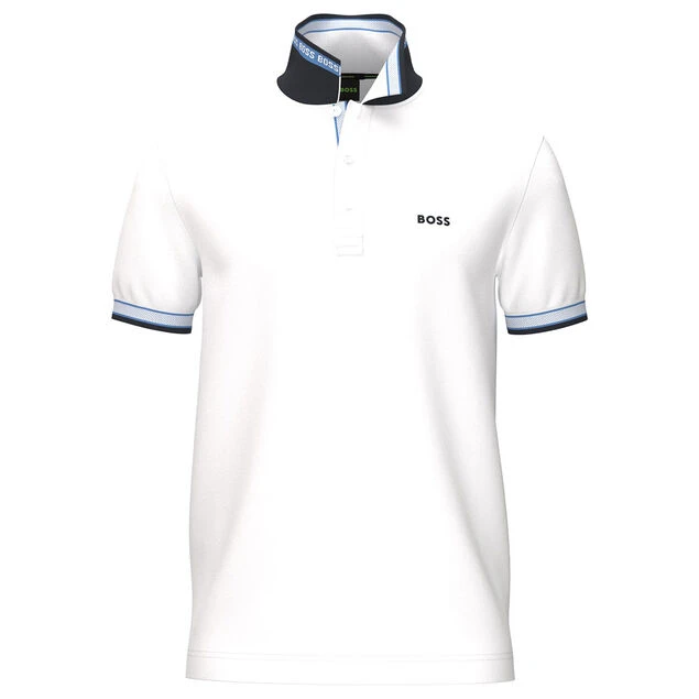 Hugo Boss Men's Paddy Breathable Golf Polo Shirt Hugo Boss Men's Paddy Breathable Golf Polo Shirt -Best Golf Shop 408139 White Hugo Boss Mens Paddy Polo Shirt 1 1