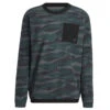 Adidas Golf Adidas Men's Texture Print Crewneck Golf Midlayer -Best Golf Shop 409188 BlackShadow adidas Golf Mens Texture Print Crewneck Midlayer 1