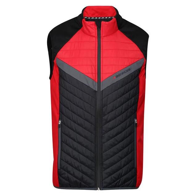 Benross Men's Chevron Golf Gilet Benross Men's Chevron Golf Gilet -Best Golf Shop 409275 benross chevron gilet black red 1