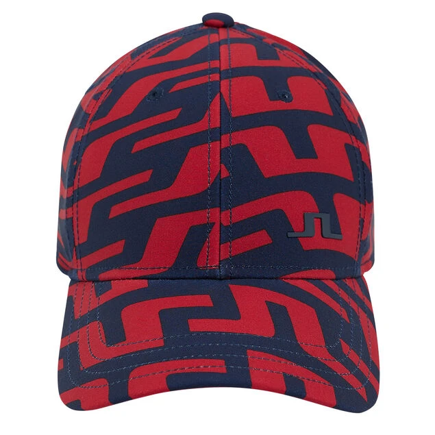 J.Lindeberg Men's Gilbert Print Golf Cap J.Lindeberg Men's Gilbert Print Golf Cap -Best Golf Shop 409544 BridgeRedSwirl J Lindeberg Mens Gilbert Print Cap 1