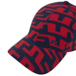 J.Lindeberg Men's Gilbert Print Golf Cap 4 J.Lindeberg Men's Gilbert Print Golf Cap -Best Golf Shop 409544 BridgeRedSwirl J Lindeberg Mens Gilbert Print Cap 3
