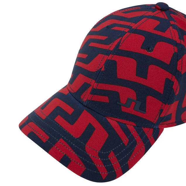 J.Lindeberg Men's Gilbert Print Golf Cap J.Lindeberg Men's Gilbert Print Golf Cap -Best Golf Shop 409544 BridgeRedSwirl J Lindeberg Mens Gilbert Print Cap 3
