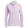 Adidas Golf Adidas Ladies Melange High Mock Golf Midlayer -Best Golf Shop 410046 BlissLilac adidas Golf Ladies Melange High Mock Midlayer 1