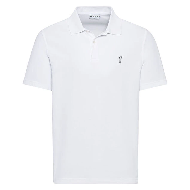 GOLFINO Men's Marbella Golf Polo Shirt GOLFINO Men's Marbella Golf Polo Shirt -Best Golf Shop 410549 OpticWhite GOLFINO Mens Marbella Polo Shirt 1