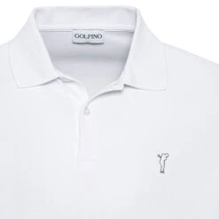 GOLFINO Men's Marbella Golf Polo Shirt 4 GOLFINO Men's Marbella Golf Polo Shirt -Best Golf Shop 410549 OpticWhite GOLFINO Mens Marbella Polo Shirt 3
