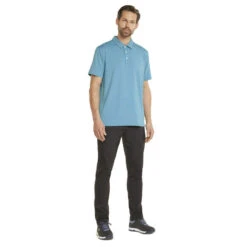 PUMA Golf PUMA Men's MATTR Foliage Golf Polo Shirt -Best Golf Shop 410719 DustyAqua Purple Charcoal PUMA Golf Mens MATTR Foliage Polo Shirt 3