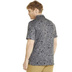PUMA Golf PUMA Men's CLOUDSPUN Petal Golf Polo Shirt -Best Golf Shop 410736 QuietShade Black PUMA Golf Mens CLOUDSPUN Petal Polo Shirt 4
