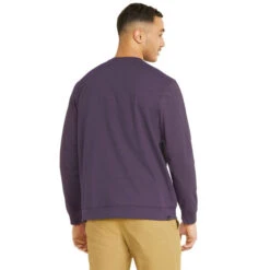 PUMA Golf PUMA Men's CLOUDSPUN ColourCrewneck Golf Midlayer -Best Golf Shop 410769 Purple Charcoal Black PUMA Golf Mens CLOUDSPUN Colourblock Crewneck Midlayer 4