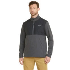 PUMA Golf PUMA Men's CLOUDSPUN WRMLBL Half Zip Midlayer -Best Golf Shop 410829 Black PUMA Golf Mens CLOUDSPUN WRMLBL Zip Midlayer 3