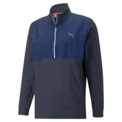 PUMA Golf PUMA Men's CLOUDSPUN WRMLBL Half Zip Midlayer -Best Golf Shop 410829 BlazingBlue PUMA Golf Mens CLOUDSPUN WRMLBL Zip Midlayer 1
