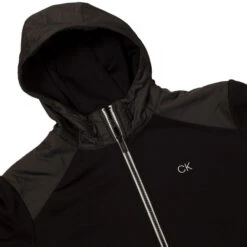 Calvin Klein Men's Full-Zip Golf Hoodie -Best Golf Shop 411855 Black Calvin Klein Mens Full Zip Golf Hoodie 3