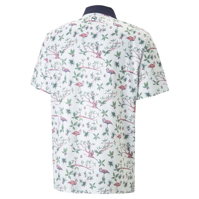 PUMA Men's MATTR Lagoon Golf Polo Shirt PUMA Golf PUMA Men's MATTR Lagoon Golf Polo Shirt -Best Golf Shop 412523 White Flamingo PUMA Mens MATTR Lagoon Golf Polo Shirt 2