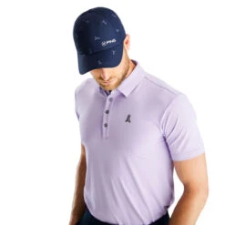 PING Men's Mr. Ping Golf Polo Shirt 15 PING Men's Mr. Ping Golf Polo Shirt -Best Golf Shop 412904 lilac model 3
