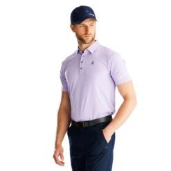 PING Men's Mr. Ping Golf Polo Shirt 16 PING Men's Mr. Ping Golf Polo Shirt -Best Golf Shop 412904 lilac model 4