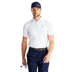 PING Men's Mr. Ping Golf Polo Shirt 8 PING Men's Mr. Ping Golf Polo Shirt -Best Golf Shop 412904 white model 1