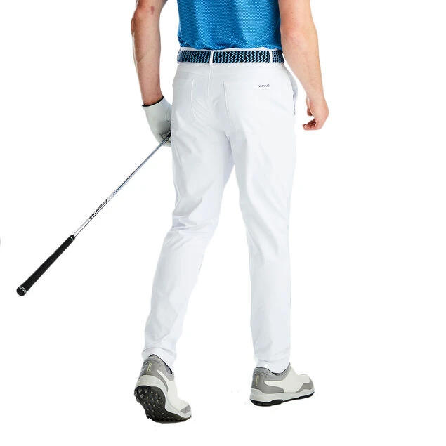 PING Men’s Tour Tapered Golf Trousers PING Men’s Tour Tapered Golf Trousers -Best Golf Shop 413031 white model 3