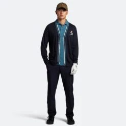 Lyle & Scott Men's Collar Logo Technical Breathable Golf Polo Shirt 5 Lyle & Scott Men's Collar Logo Technical Breathable Golf Polo Shirt -Best Golf Shop 413579 Azure LyleScott Mens Collar Logo Technical Polo Shirt 4