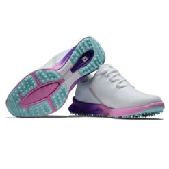 FootJoy Ladies Fuel Sport Waterproof Spikeless Golf Shoes -Best Golf Shop 415027 White Purple Pink FootJoy Ladies Fuel Sport Waterproof Spikeless Golf Shoes 7