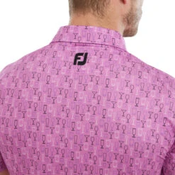 FootJoy Men's Glass Print Golf Polo Shirt -Best Golf Shop 416262 Orchid FootJoy Mens Glass Print Golf Polo Shirt 3