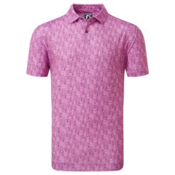 FootJoy Men's Glass Print Golf Polo Shirt -Best Golf Shop 416262 Orchid FootJoy Mens Glass Print Golf Polo Shirt 4