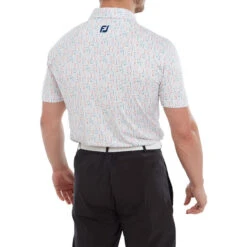 FootJoy Men's Glass Print Golf Polo Shirt -Best Golf Shop 416262 White FootJoy Mens Glass Print Golf Polo Shirt 2