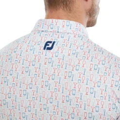 FootJoy Men's Glass Print Golf Polo Shirt -Best Golf Shop 416262 White FootJoy Mens Glass Print Golf Polo Shirt 3