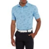 FootJoy Men's Tropic Golf Print Polo Shirt -Best Golf Shop 416344 TrueBlue Navy FootJoy Mens Tropic Golf Print Polo Shirt 1