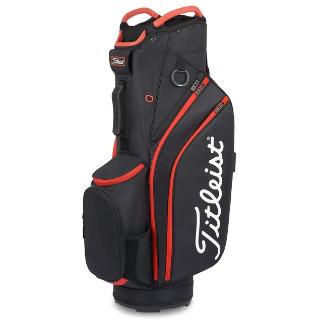 Titleist 14 Golf Cart Bag Titleist 14 Golf Cart Bag -Best Golf Shop 418254 Black Black Red Titleist 14 Golf Cart Bag 1