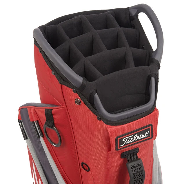 Titleist 14 Golf Cart Bag Titleist 14 Golf Cart Bag -Best Golf Shop 418254 DarkRed Graphite Grey Titleist 14 Golf Cart Bag 5