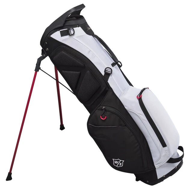 Wilson EXO Lite Golf Stand Bag Wilson Staff Wilson EXO Lite Golf Stand Bag -Best Golf Shop 418762 Black White Red Wilson EXO Lite Golf Stand Bag 2 1